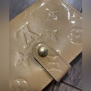 Louis Vuitton vernis Portomone vintage wallet cream patent leather